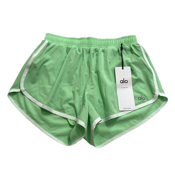 ALO Yoga Ivy League Dolphin Short in Ultramint/White - Picture 1 of 5